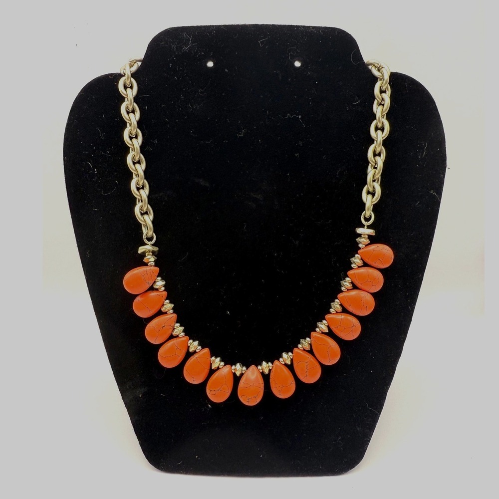 Kenneth Cole Orange Statement Necklace – Bold Fashion Jewelry